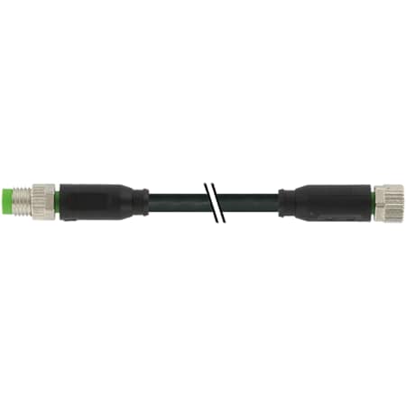MURR ELEKTRONIK 7000-88001-6500100 IP65/IP66K/IP67, M8 Straight Male to M8 Straight Female, PICO (M8) Connector, Sensor CORDSET, 3 PINS, 3-Pole, 50 VAC/60 VDC, 4 AMPS, 24 AWG